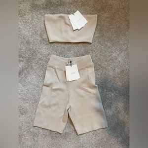 DISSH knit bike short and tube top